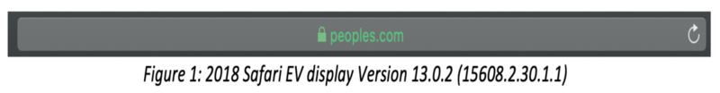 Figure 1: 2018 Safari EV display Version 13.0.2 (15608.2.30.1.1)
