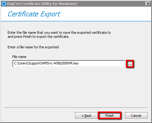 Export Certificate