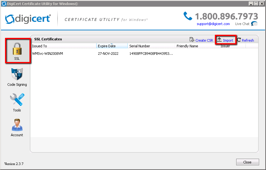 Install Certificate